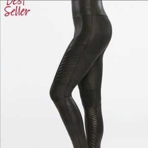 Spanx Faux Leather Moto Leggings